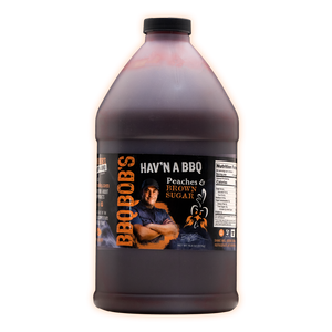 BBQ Bob's Peaches & Brown Sugar Sauce Half Gallon image 0